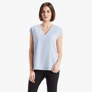 MM Lafleur The Joan Blue Cap Sleeve Top